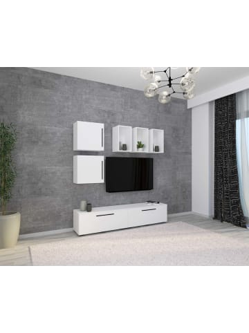 ebuy24 TV Tisch ArilaL 5 Weiß 190 x 40 cm