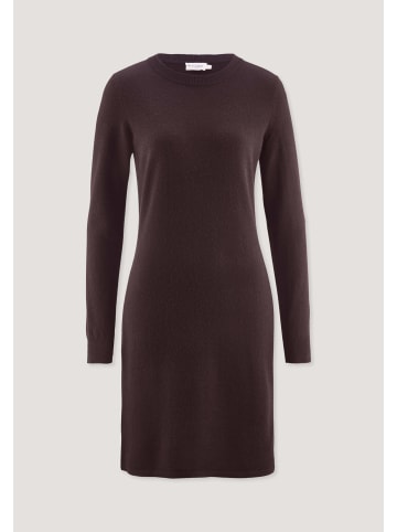Hessnatur Strick Kleid Regular in schwarzbeere