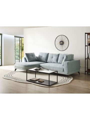 Beliani Ecksofa MARUM in Blau/Schwarz - (W) 262 x (H) 88 x (L) 151 cm