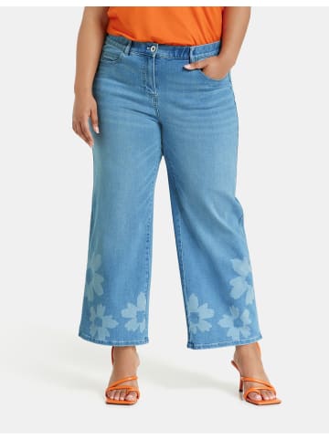 SAMOON Hose Jeans verkürzt in Sky Blue Denim