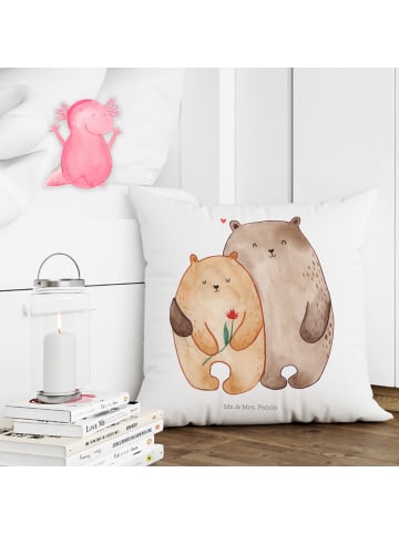 Mr. & Mrs. Panda Sofa Kissen Bären Liebe ohne Spruch in Weiß