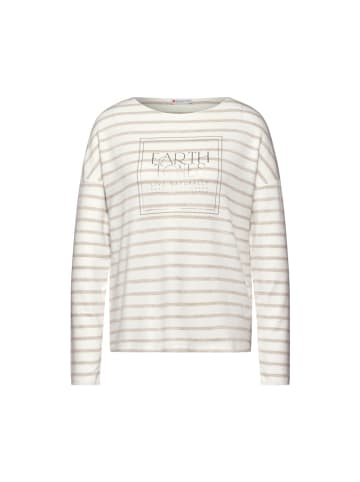 Street One Langarmshirt in smooth sand beige