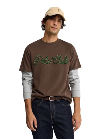 Polo Club T-Shirt MAN MIRROR TSHIRT SHORT SLEEVE REGULAR FIT in Braun