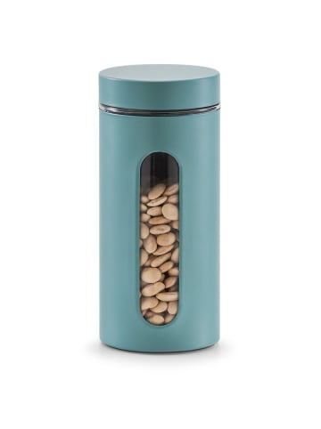 Zeller Glasbehälter für Schüttgüter, 1200 ml in Blau, Ø 10 cm