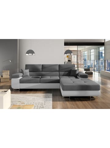 MF Design Amanda Recamiere Rechts in Grau -  (L) 203 x (B) 289 x (H) 85 cm