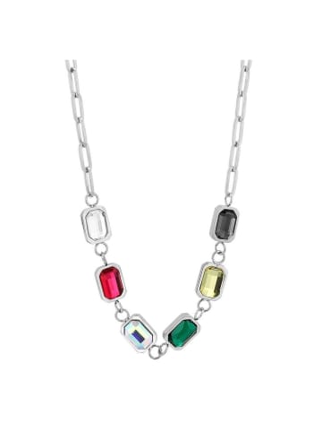 Adeliás Damen Anhänger aus Edelstahl mit Zirkonia in silber