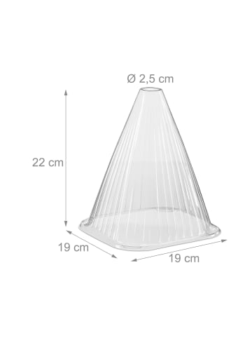 relaxdays 32 x Pflanzenhut in Transparent - (B)19 x (H)22 x (T)19 cm