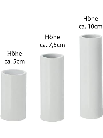 Novaliv Novaliv 2er-Set Kerzenständer magnetisch Stabkerzen Tafelkerzen Weiss in Weiß