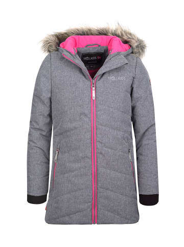 Trollkids Winterjacke "Lifjell" in Grau / Magenta