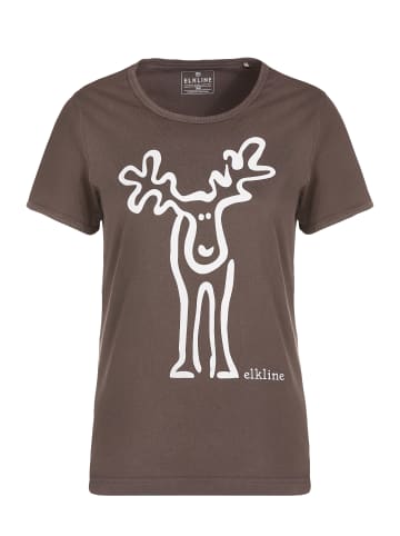 elkline T-Shirt Rudolfine in darkstone - whiteswan