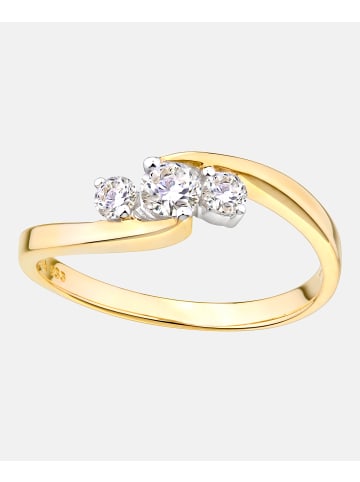 Diamant L'éternel Trilogie-Ring aus 375 Gelbgold mit Diamant