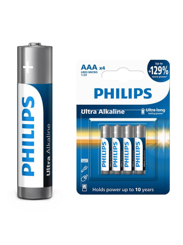Philips Philips Battery Ultra Alkaline AAA LR03 LR3 AAA LR03 4St 4St