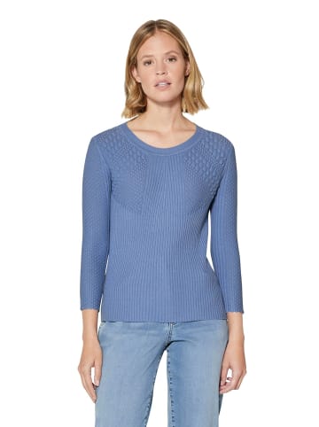 MADELEINE Rippstrickpullover in himmelblau