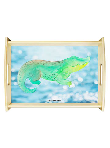 Mr. & Mrs. Panda Holztablett Krokodil ohne Spruch in OZeichenanblue