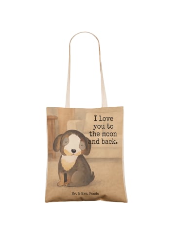 Mr. & Mrs. Panda Einkaufstasche Hund Entspannen Design mit Spruch in Weiß