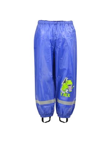 United Labels Regenhose Matschhose mit Reflektorstreifen Dinosaurier T-Rex in blau