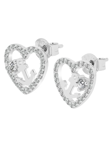 Adeliás Damen Ohrringe – Ohrstecker aus 925 Silber in silber