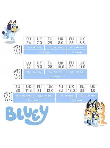 Bluey Sneaker mit Bluey und Coco Motiv, in Rosa - Leuchtende Sohle