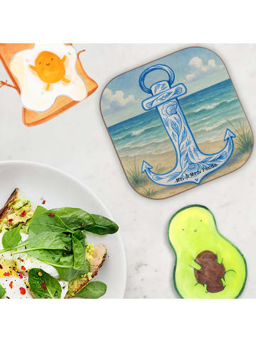 Mr. & Mrs. Panda Tassenuntersetzer Anker Blau Design ohne Spruch in Weiß