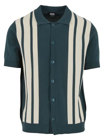 Urban Classics Urban Classics Hemden in bottlegreen/whitesand