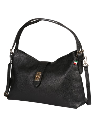 Florence Florence Schultertasche Leder schwarz ca. 37cm