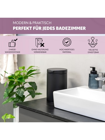 bremermann Wand-Kosmetikeimer 3 Liter schwarz