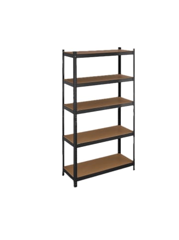 relaxdays Schwerlastregal in Schwarz - (B)100 x (H)180 x (T)40 cm