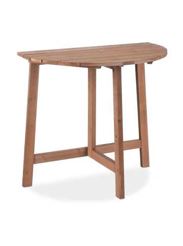 relaxdays Klapptisch in Braun - (B)80 x (H)74 x (T)50 cm
