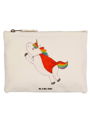 Mr. & Mrs. Panda Schminktasche Einhorn Super ohne Spruch in Weiß