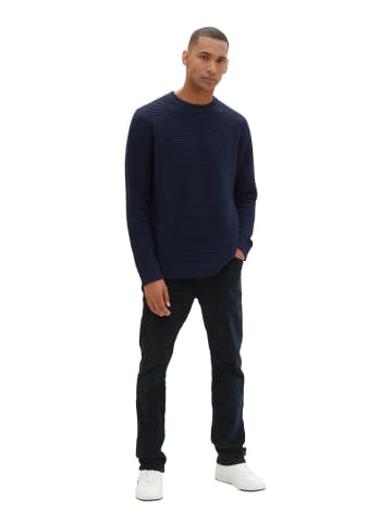 Tom Tailor Pullover STRUCTURED CREWNECK KNIT in Blau