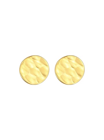 Elli Ohrringe 375 Gelbgold Kreis, Plättchen in Gold