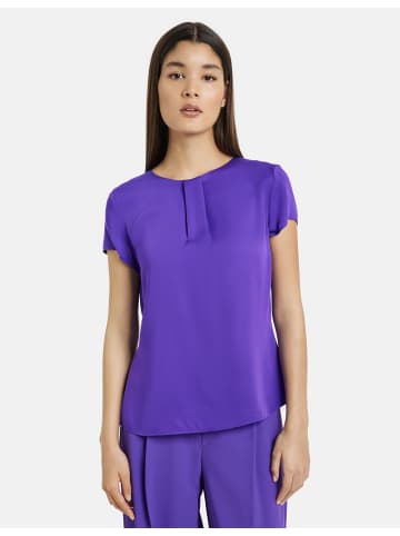 TAIFUN Bluse Kurzarm in Purple Ink