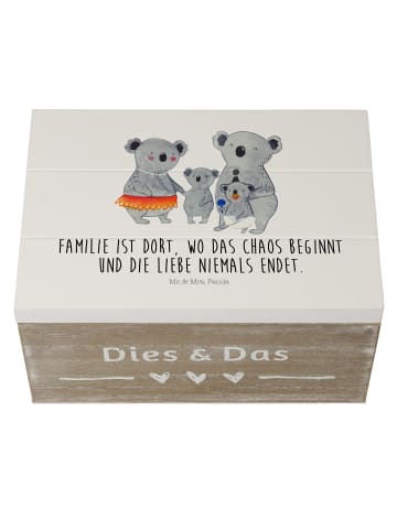 Mr. & Mrs. Panda Schatulle Koala Familie mit Spruch in Weiß