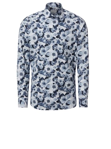 OLYMP  Hemd in marine weiß