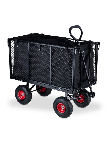 relaxdays Handwagen in Schwarz