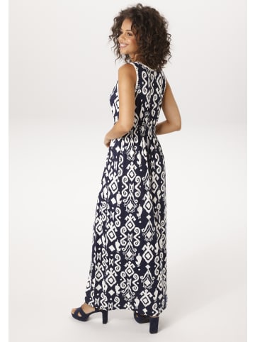 Aniston CASUAL Sommerkleid in marine-wollweiß