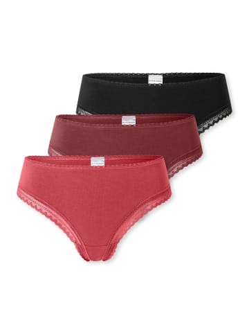 Schiesser String 95/5 Modern Cotton in Schwarz / rot