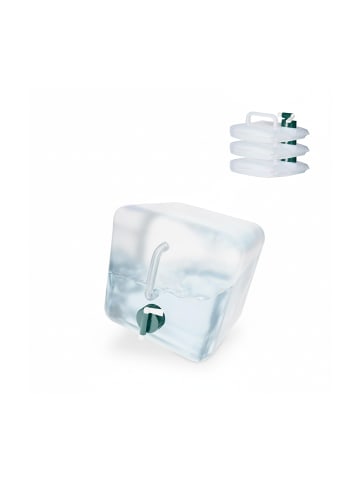 relaxdays 4x Faltkanister in Transparent/ Grün - 5 Liter