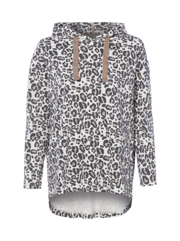 Marie Lund Kapuzenshirt in ecru schwarz