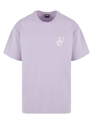 Urban Classics Urban Classics UC Weavy Logo Heavy Oversized Tee in lilac