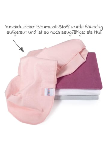 Makian Moltontuch / Moltonwindel 4er Pack 80 x 80 in rosa,lila