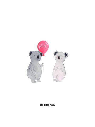 Mr. & Mrs. Panda Trinkflasche Koala Luftballon ohne Spruch in Weiß