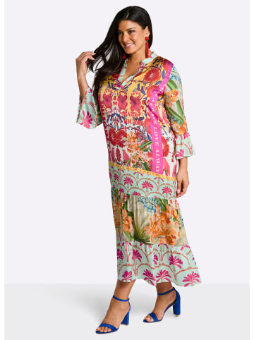 sheego Kleid in mint-pink-bedruckt