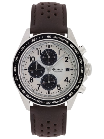 Gigandet Quarzuhr Chronograph "RACETRACK" in Braun/Silber/Schwarz