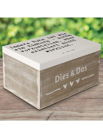 Mr. & Mrs. Panda Aufbewahrungsbox Spruch Innere Ruhe mit Spruch in Weiß