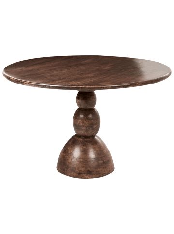 Beliani Esszimmertisch SILVON in Braun - (W) 120 x (H) 70 x (L) 120 cm