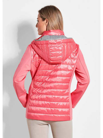 GOLDNER Jacke Steppjacke mit abnehmbarer Kapuze in pfirsich