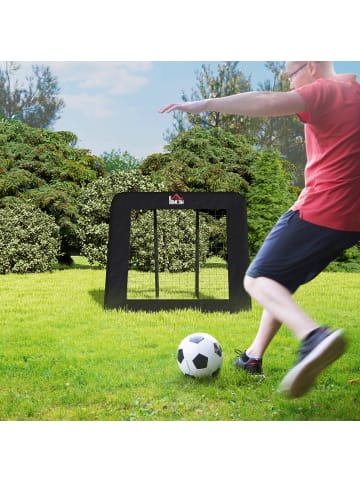 HOMCOM Fußball Rebounder,128L x 118B x 120H cm,Schwarz
