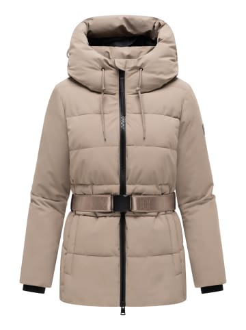 Navahoo Steppjacke Wattewunder XIV in Taupe Grey