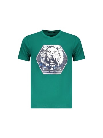 cavalli CLASS Grünes Baumwoll-T-Shirt